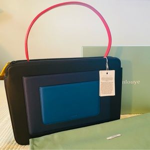 Mlouye - Business Bag in Black & Blue NWT